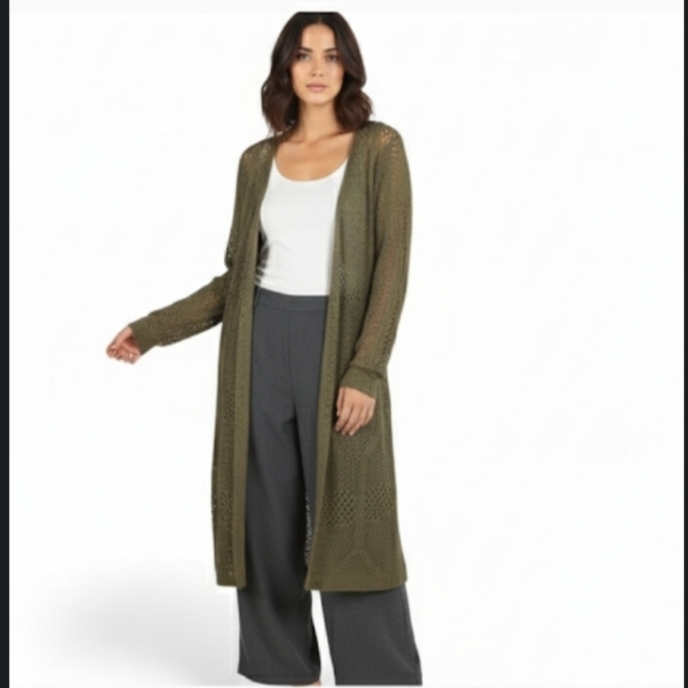 EST.1946 (Cato) Olive Green Women's Long Knit Cardigan size 22/24